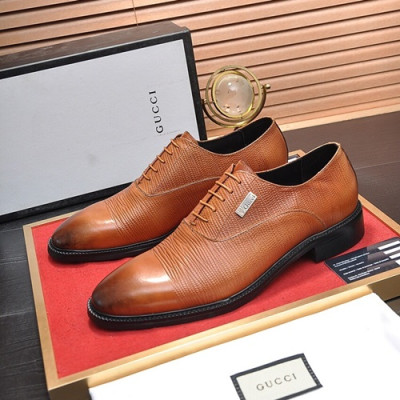 Gucci 2020 Mens Leather Oxford Shoes -  구찌 2020 남성용 레더 옥스퍼드 슈즈 GUCS0667.Size(240 - 270).브라운