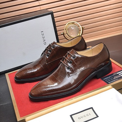 Gucci 2020 Mens Leather Oxford Shoes -  구찌 2020 남성용 레더 옥스퍼드 슈즈 GUCS0669.Size(240 - 270).브라운