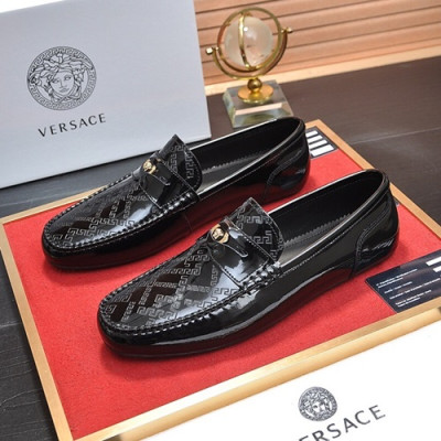 Versace 2020 Mens Leather Loafer - 베르사체 2020 남성용 레더 로퍼 VERS0310,Size(240 - 270).블랙