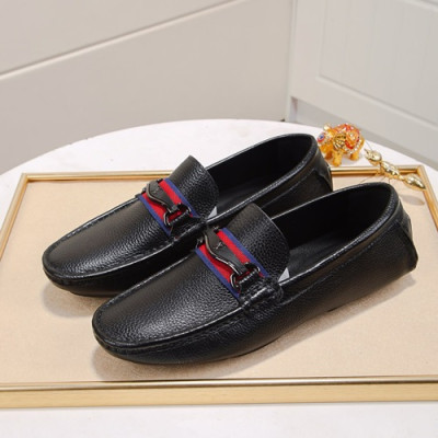 Louis Vuitton 2020 Mens Leather Loafer - 루이비통 2020 남성용 레더 로퍼 LOUS0570,Size(240 - 270).블랙