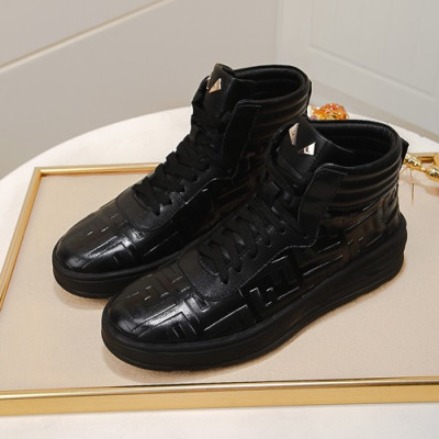 Fendi 2020 Mens Leather Sneakers - 펜디 2020 남성용 레더 스니커즈 FENS0271,Size(240 - 270).블랙