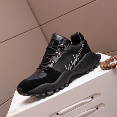 Y-3 2020 Mens Leather Sneakers - 요지야마모토 2020 남성용 레더 스니커즈 Y-3S0039,Size(240 - 275).블랙