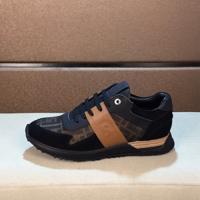 Fendi 2020 Mens Leather Sneakers - 펜디 2020 남성용 레더 스니커즈 FENS0273,Size(240 - 270).블랙