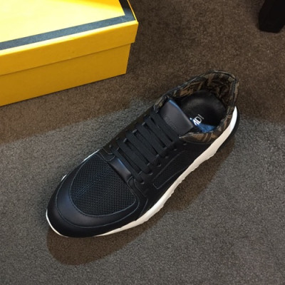 Fendi 2020 Mens Leather Sneakers - 펜디 2020 남성용 레더 스니커즈 FENS0275,Size(240 - 270).블랙
