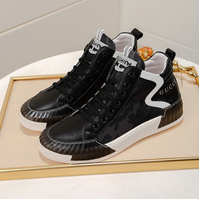 Gucci 2020 Mens Leather Sneakers - 구찌 2020 남성용 레더 스니커즈 GUCS0717,Size(240 - 270),블랙