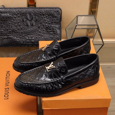 Louis Vuitton 2020 Mens Leather Loafer - 루이비통 2020 남성용 레더 로퍼 LOUS0667,Size(240 - 270).블랙