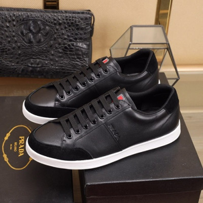Prada 2020 Mens Leather Sneakers - 프라다 2020 남성용 레더 스니커즈,PRAS0276,Size(240 - 270).블랙