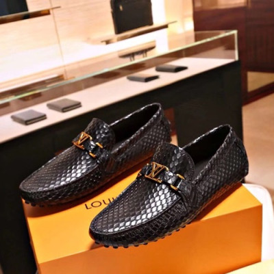 Louis Vuitton 2020 Mens Leather Loafer - 루이비통 2020 남성용 레더 로퍼 LOUS0683,Size(240 - 275).블랙