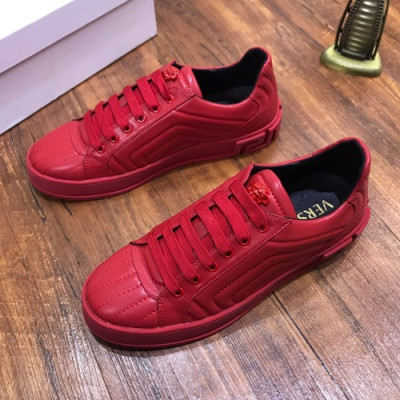 Versace 2020 Mens Leather Sneakers - 베르사체 2020 남성용 레더 스니커즈 VERS0348,Size (240 - 270).레드