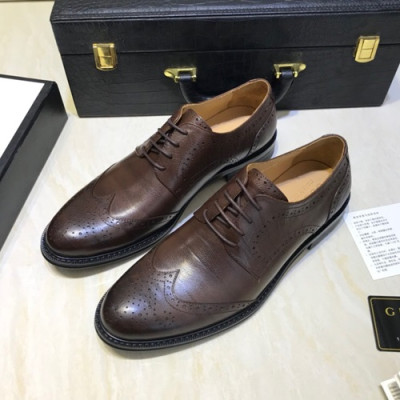 Gucci 2020 Mens Leather Oxford Shoes -  구찌 2020 남성용 레더 옥스퍼드 슈즈 GUCS0745.Size(240 - 270).브라운