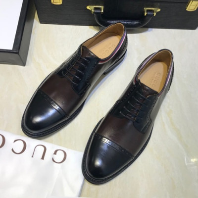 Gucci 2020 Mens Leather Oxford Shoes -  구찌 2020 남성용 레더 옥스퍼드 슈즈 GUCS0749.Size(240 - 270).브라운