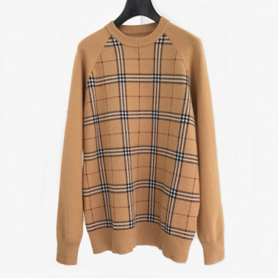 [버버리]Burberry 2020 Mm/Wm Vintage Crew-neck Wool Sweaters - 버버리 2020 남자 빈티지 크루넥 울 스웨터 Bur02093x.Size(s - 2xl).브라운