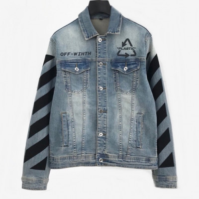 [오프화이트]Off-white 2020 Mens Logo Casual Denim Jackets - 오프화이트 2020 남성 로고 캐쥬얼 데님 재킷 Off0367x.Size(m - 3xl).블루