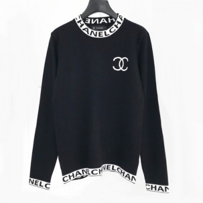 [샤넬]Chanel 2020 Mans 'cc' Logo Crew-neck Sweaters - 샤넬 2020 여성 'cc' 로고 크루넥 스웨터 Cnl0549x.Size(m - 2xl).블랙