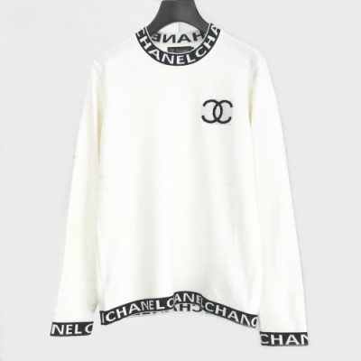 [샤넬]Chanel 2020 Mans 'cc' Logo Crew-neck Sweaters - 샤넬 2020 여성 'cc' 로고 크루넥 스웨터 Cnl0550x.Size(m - 2xl).화이트