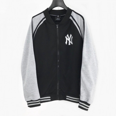 MLB 2020 Mens Logo Casual Bombar Jackets - 엠엘비 2020 남성 로고 캐쥬얼 봄버 자켓 Mlb0048x.Size(m- xl).블랙