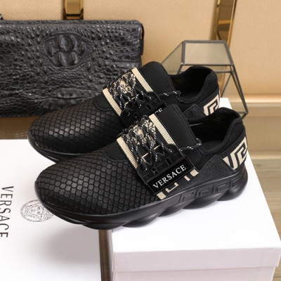 Versace 2020 Mens Leather Sneakers - 베르사체 2020 남성용 레더 스니커즈 VERS0365,Size (240 - 270).블랙