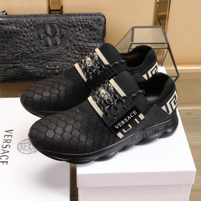 Versace 2020 Mens Leather Sneakers - 베르사체 2020 남성용 레더 스니커즈 VERS0366,Size (240 - 270).블랙
