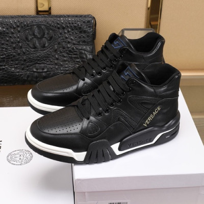 Versace 2020 Mens Leather Sneakers - 베르사체 2020 남성용 레더 스니커즈 VERS0370,Size (240 - 270).블랙