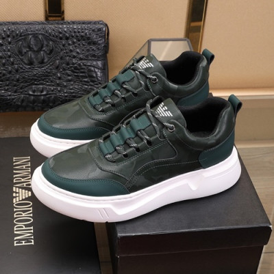 Armani 2020 Mens Leather Sneakers  - 알마니 2020 남성용 레더 스니커즈 ARMS0187,Size(240 - 270).그린