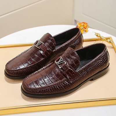 Louis Vuitton 2020 Mens Leather Loafer - 루이비통 2020 남성용 레더 로퍼 LOUS0739,Size(240 - 270).레드브라운