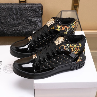 Versace 2020 Mens Leather Sneakers - 베르사체 2020 남성용 레더 스니커즈 VERS0371,Size (240 - 270).블랙