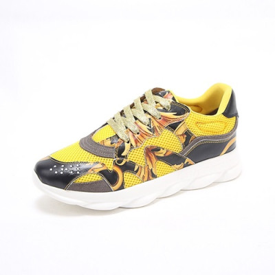 Versace 2020 Mens Leather Sneakers - 베르사체 2020 남성용 레더 스니커즈 VERS0379,Size (240 - 270).옐로우