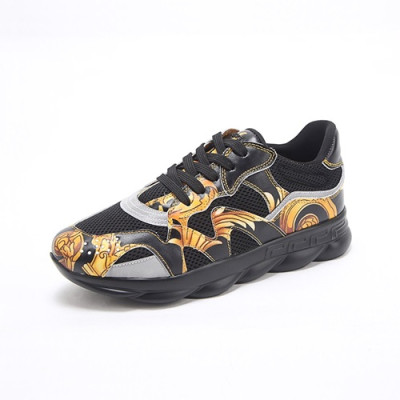 Versace 2020 Mens Leather Sneakers - 베르사체 2020 남성용 레더 스니커즈 VERS0382,Size (240 - 270).블랙