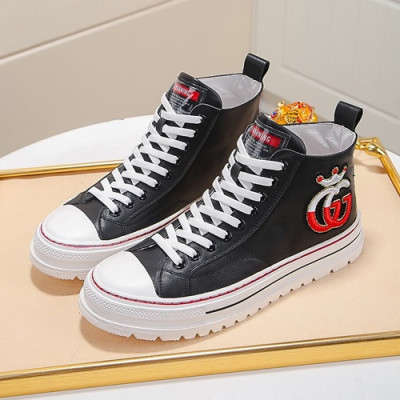 Gucci 2020 Mens Leather Sneakers - 구찌 2020 남성용 레더 스니커즈 GUCS0788,Size(240 - 270),블랙