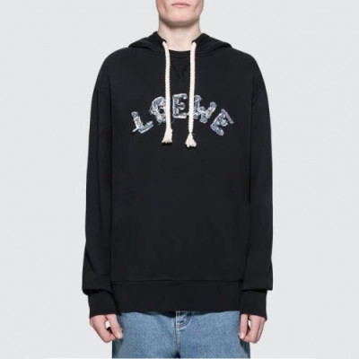 [로에베]Loewe 2020 Mens Logo Casual Cotton Hoodie - 로에베 2020 남성 로고 캐쥬얼 코튼 후디 Loe0181x.Size(m - 3xl).블랙