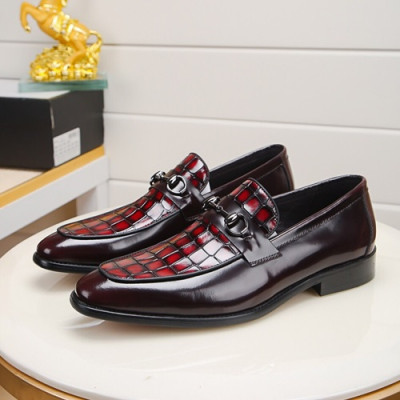 Gucci 2020 Mens Leather Shoes -  구찌 2020 남성용 레더 슈즈 GUCS0795, Size(240 - 270).와인