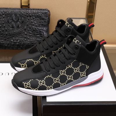 Gucci 2020 Mens Leather Sneakers - 구찌 2020 남성용 레더 스니커즈 GUCS0807,Size(240 - 270),블랙