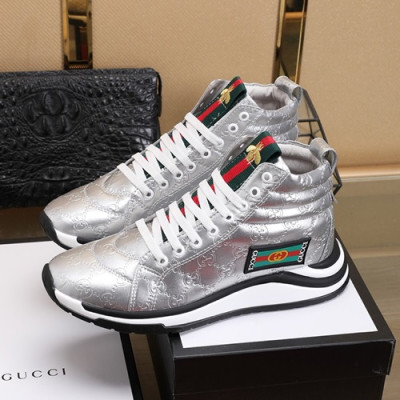 Gucci 2020 Mens Leather Sneakers - 구찌 2020 남성용 레더 스니커즈 GUCS0809,Size(240 - 270),실버