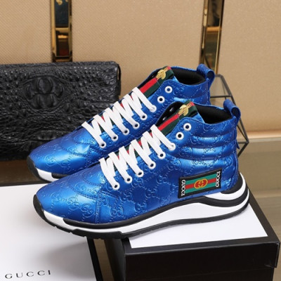 Gucci 2020 Mens Leather Sneakers - 구찌 2020 남성용 레더 스니커즈 GUCS0810,Size(240 - 270),블루