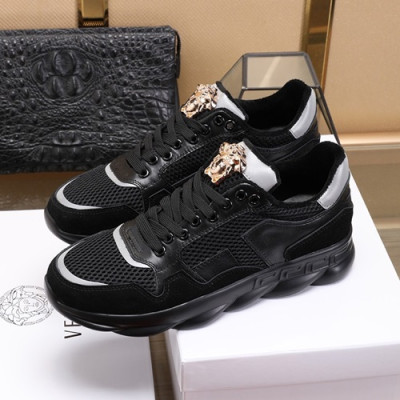 Versace 2020 Mens Leather Sneakers - 베르사체 2020 남성용 레더 스니커즈 VERS0397,Size (240 - 270).블랙