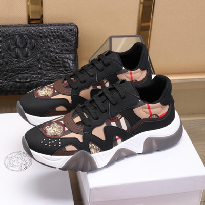 Versace 2020 Mens Leather Sneakers - 베르사체 2020 남성용 레더 스니커즈 VERS0400,Size (240 - 270).블랙