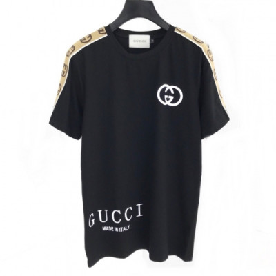 [매장판]Gucci 2020 Mm/Wm Logo Silket Short Sleeved Tshirts - 구찌 2020 남자 로고 실켓 반팔티 Guc02191x.Size(s - 2xl).블랙