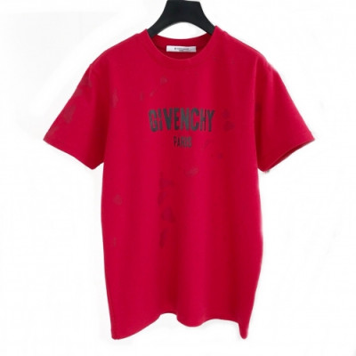 [지방시]Givenchy 2020 Mm/Wm Logo Cotton Crew-neck Short Sleeved Tshirts - 지방시 2020 남성 로고 코튼 크루넥 반팔티 Giv0331x.Size(2xs - l). 레드