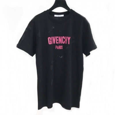 [지방시]Givenchy 2020 Mm/Wm Logo Cotton Crew-neck Short Sleeved Tshirts - 지방시 2020 남성 로고 코튼 크루넥 반팔티 Giv0332.Size(2xs - l). 블랙