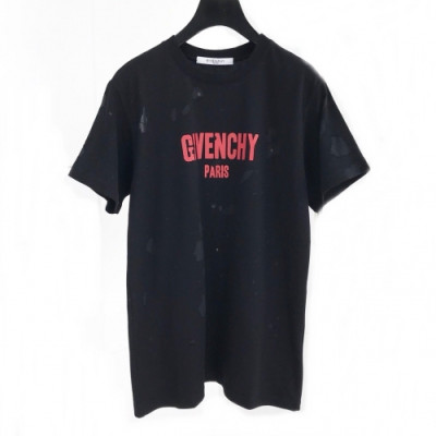 [지방시]Givenchy 2020 Mm/Wm Logo Cotton Crew-neck Short Sleeved Tshirts - 지방시 2020 남성 로고 코튼 크루넥 반팔티 Giv0333.Size(2xs - l). 블랙