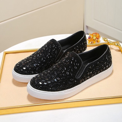 Philipp plein 2020 Mens Leather Slip On - 필립플레인 2020 남성용 레더 슬립온 PPS0196,Size(240 - 270).블랙