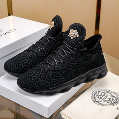 Versace 2020 Mens Leather Sneakers - 베르사체 2020 남성용 레더 스니커즈 VERS0401,Size (240 - 270).블랙