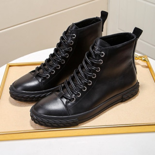 Giuseppe Zanoti 2020 Mens Leather Sneakers - 쥬세페자노티 2020 남성용 레더 스니커즈 GZS0053,Size(240 - 270).블랙