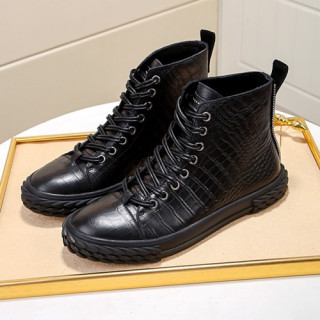 Giuseppe Zanoti 2020 Mens Leather Sneakers - 쥬세페자노티 2020 남성용 레더 스니커즈 GZS0054,Size(240 - 270).블랙