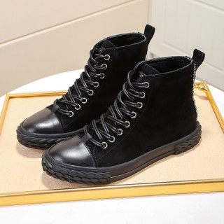 Giuseppe Zanoti 2020 Mens Leather Sneakers - 쥬세페자노티 2020 남성용 레더 스니커즈 GZS0055,Size(240 - 270).블랙