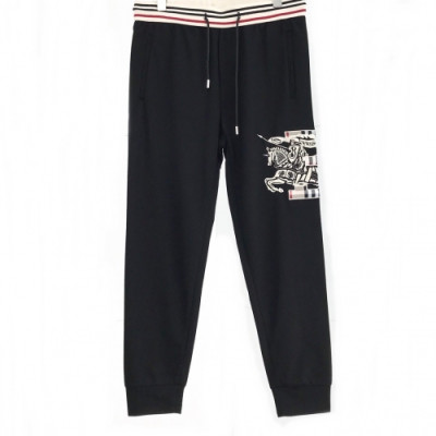 [버버리]Burberry 2020 Mens Logo Casual Cotton Training Pants - 버버리 2020 남성 로고 캐쥬얼 코튼 트레이닝 팬츠 Bur02133x.Size(s - 3xl).블랙