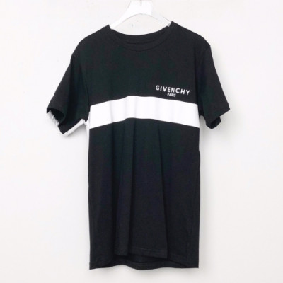 [지방시]Givenchy 2020 Mm/Wm Logo Silket Crew-neck Short Sleeved Tshirts - 지방시 2020 남성 로고 실켓 크루넥 반팔티 Giv0352x.Size(m - 2xl). 블랙