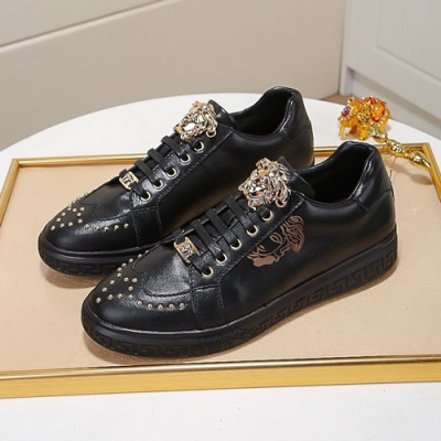 Versace 2020 Mens Leather Sneakers - 베르사체 2020 남성용 레더 스니커즈 VERS0409,Size (240 - 270).블랙