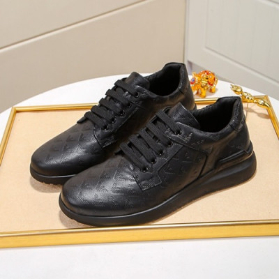Armani 2020 Mens Leather Sneakers  - 알마니 2020 남성용 레더 스니커즈 ARMS0203,Size(240 - 270).블랙