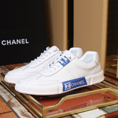 Chanel 2020 Mens Leather Sneakers  - 샤넬 2020 남성용 레더 스니커즈 CHAS0438,Size(240 - 270).화이트